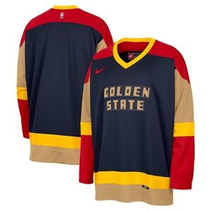 Nike NBA Golden State Warriors Hockey Jersey City Edition Men’s sz Large Blue